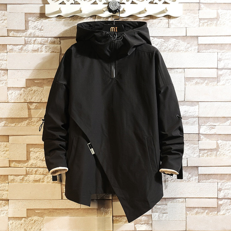 Asymmetrical Anorak Windbreaker - Techwear / Streetwear | AJ-100