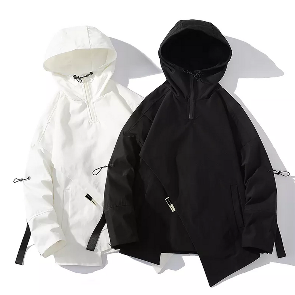 Asymmetrical Anorak Windbreaker - Techwear / Streetwear | AJ-100